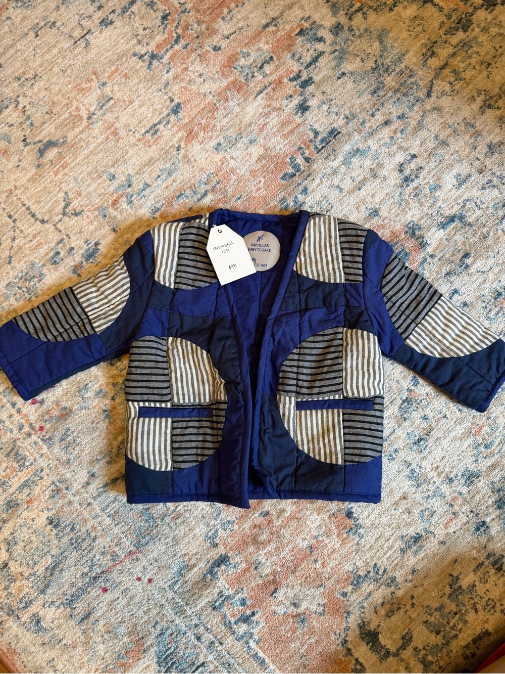 haptic lab- Kids Navy Patchwork Quilted Jacket -